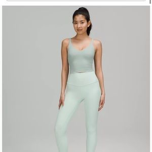Lululemon align cropped tank top size 8 color silver blue